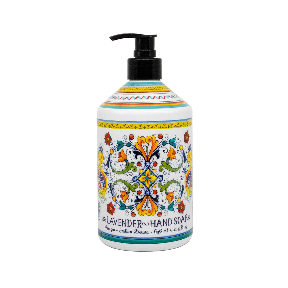 Home & Body Company Perugia Deruta bottle with pump-top for easy, mess-free use.
