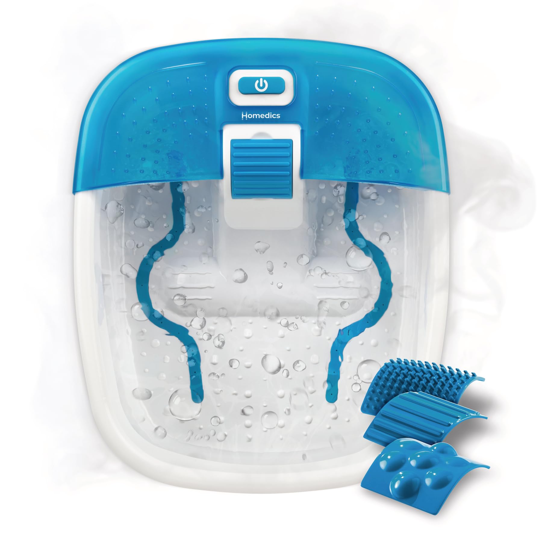 HoMedics Bubble Bliss Deluxe Foot Spa front view for easy home relaxation