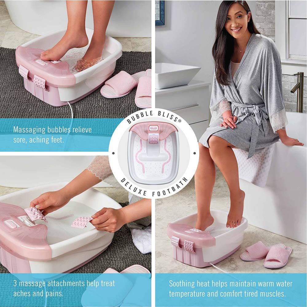 Homedics Bubble Bliss Deluxe-Foot Spa heat-maintenance keeps water warm