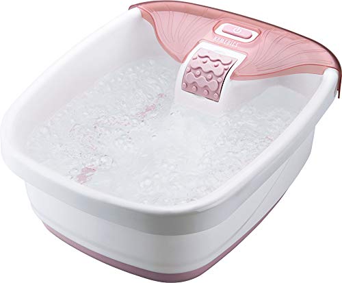 Homedics Bubble Bliss Deluxe-Foot Spa pink color enhances home spa vibe