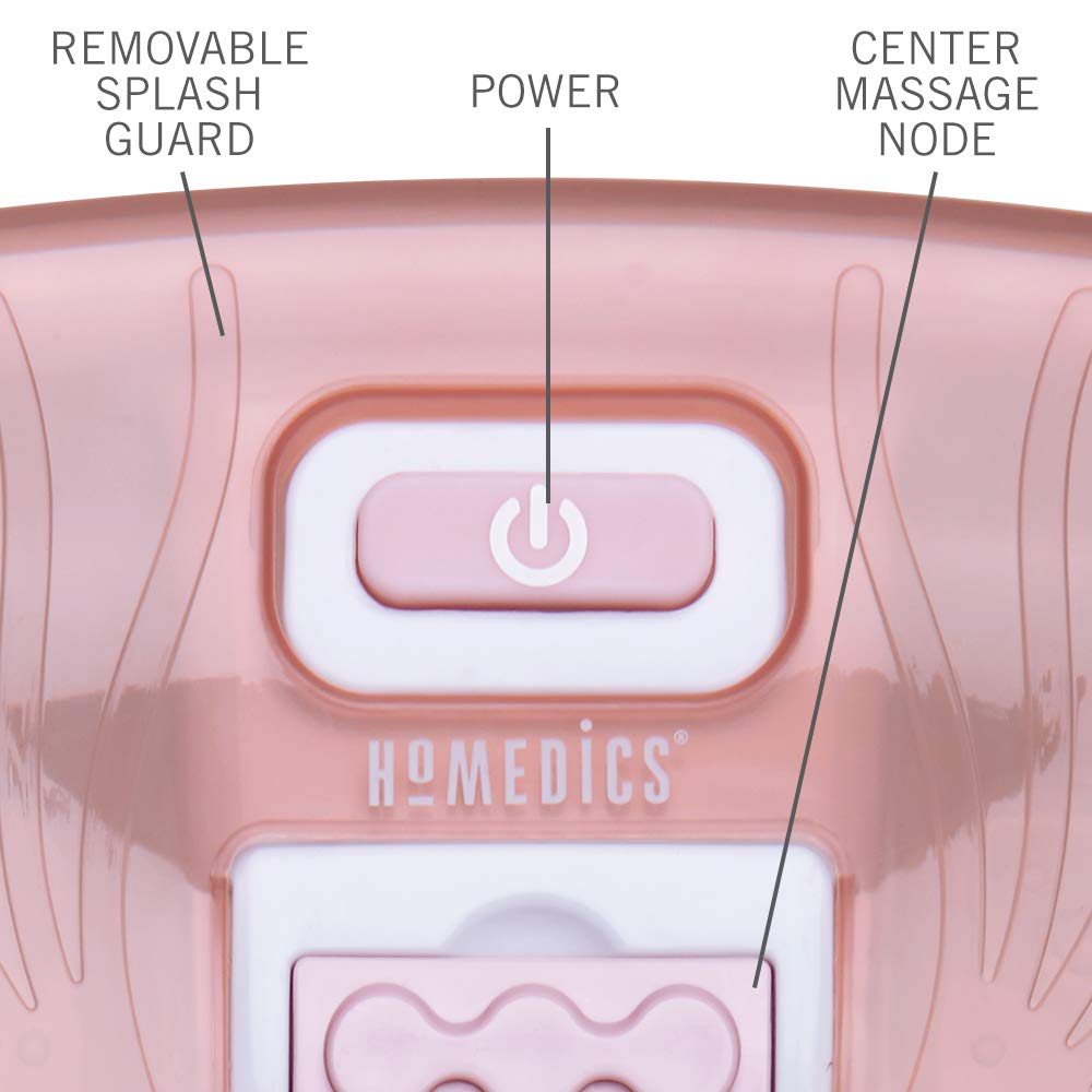 Homedics Bubble Bliss Deluxe-Foot Spa splash guard prevents spills