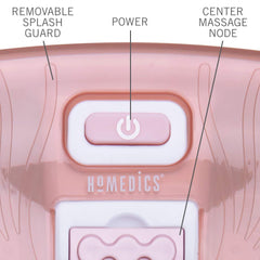 Homedics Bubble Bliss Deluxe-Foot Spa splash guard prevents spills