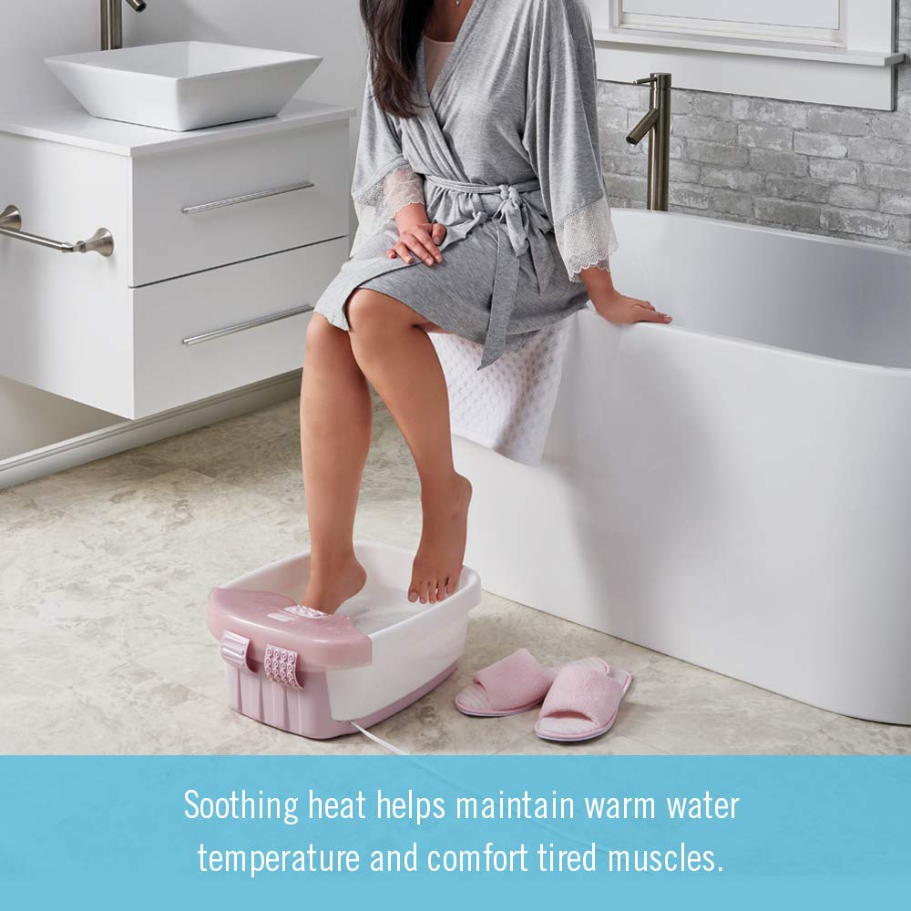 Homedics Bubble Bliss Deluxe-Foot Spa toe-touch controls for easy adjustments