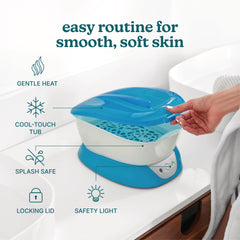 Homedics ParaSpa wax bath interior ready to hydrate and soften skin.
