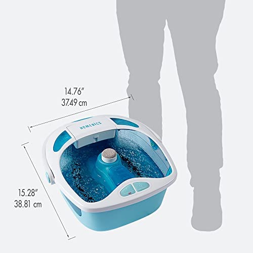 HoMedics Shower Bliss foot spa features an easy-carry handle for portability