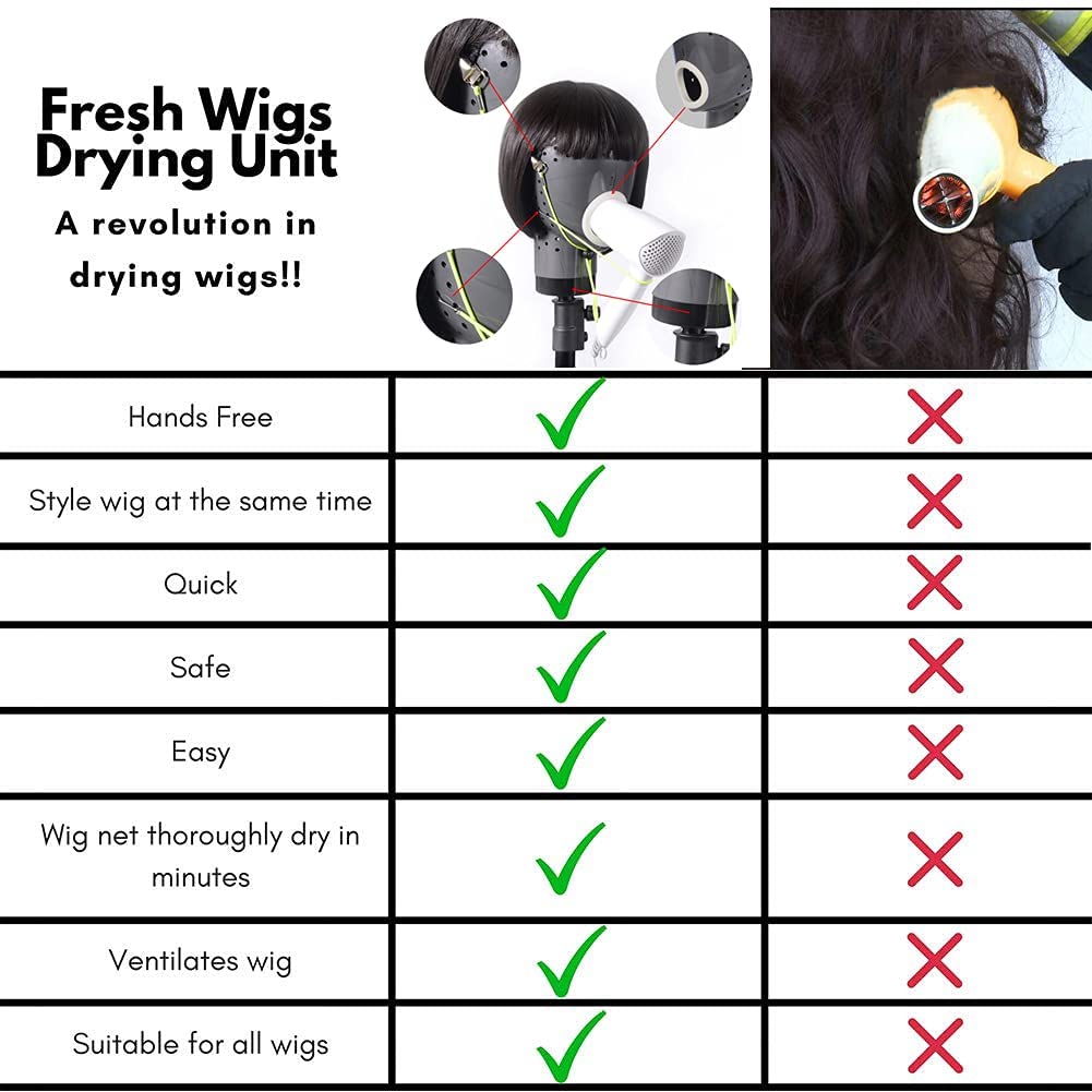 HOMEGOAL simple setup enhances at-home wig drying convenience