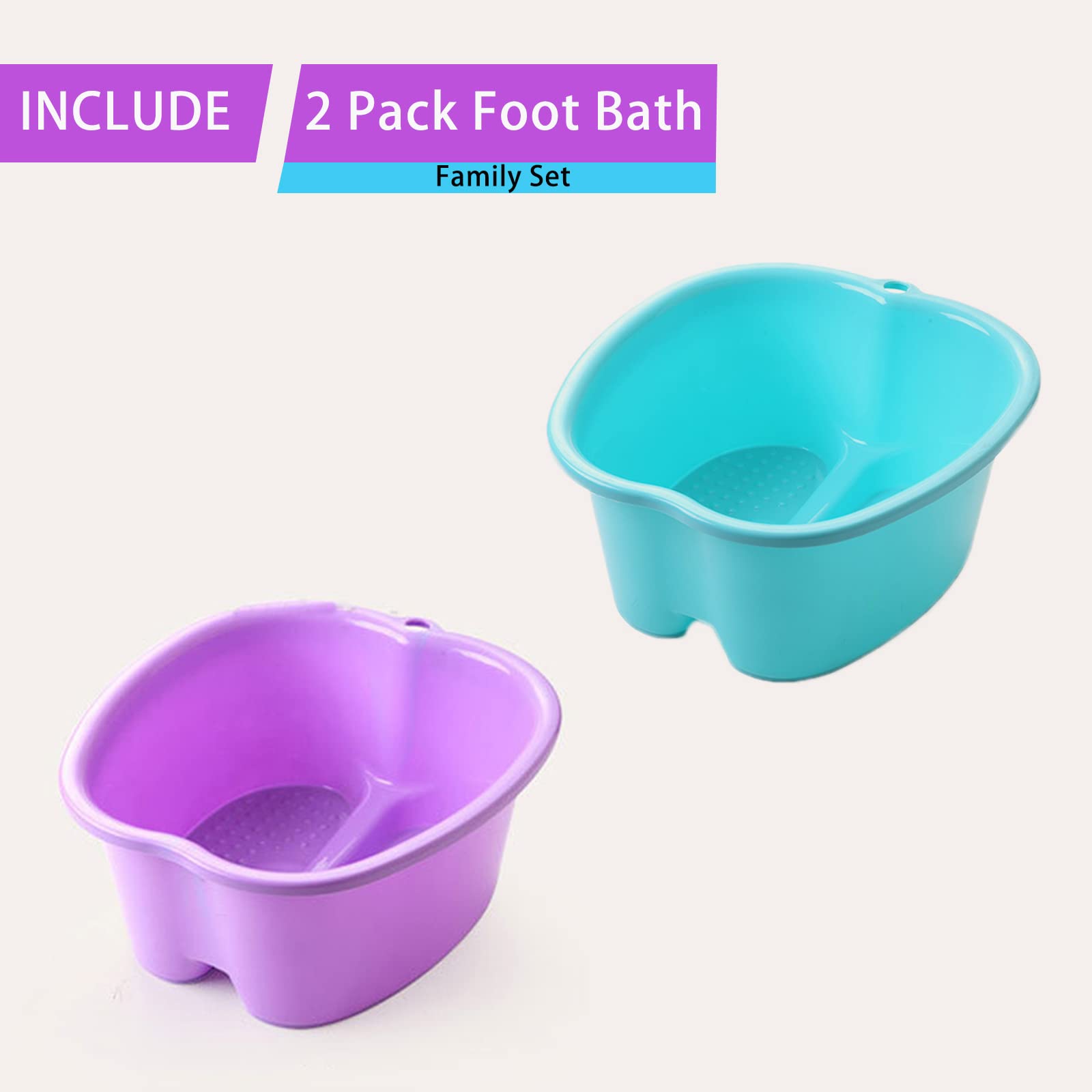 HOMELEX foot soaking tub blue for comfortable soak at home
