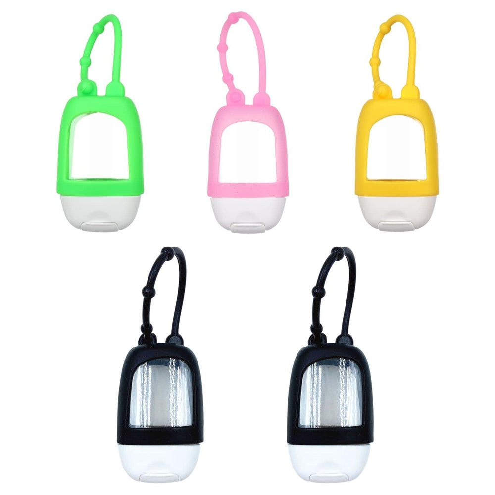 HomeSoGood travel bottles clip-on set shown, compact, spill-proof storage for on-the-go travelers.