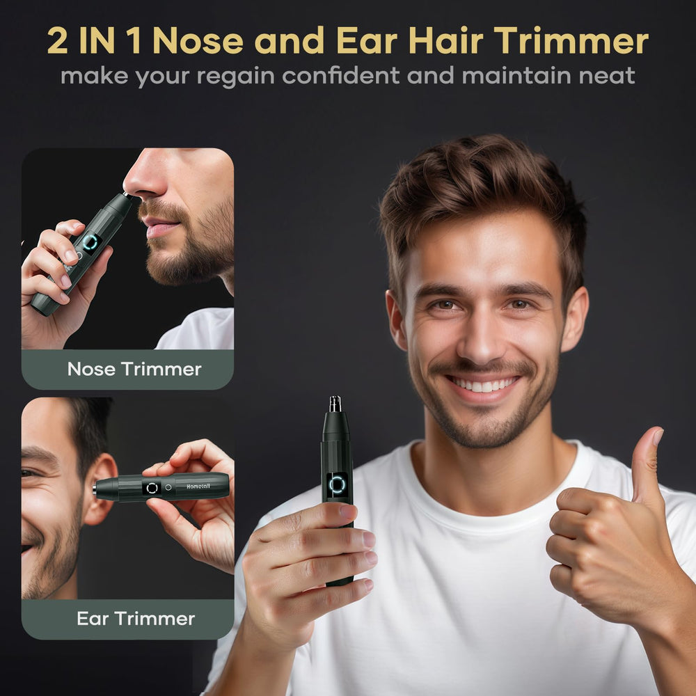 HOMETALL 360-degree rotary system for thorough nose and ear trimming