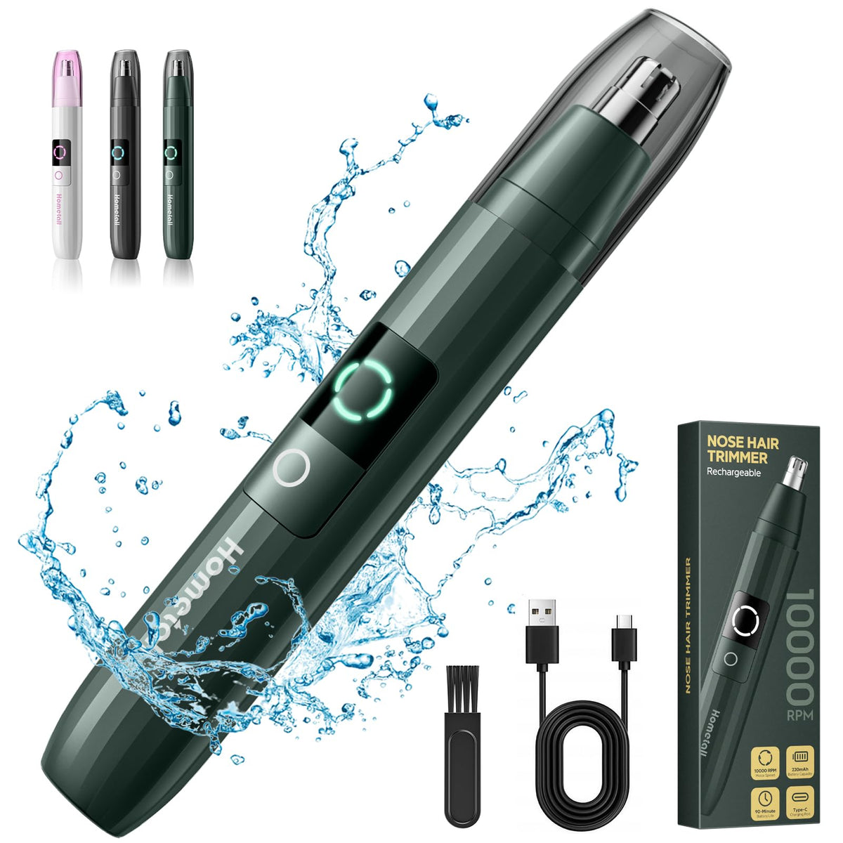 HOMETALL ear-nose-trimmer compact design for travel-friendly grooming
