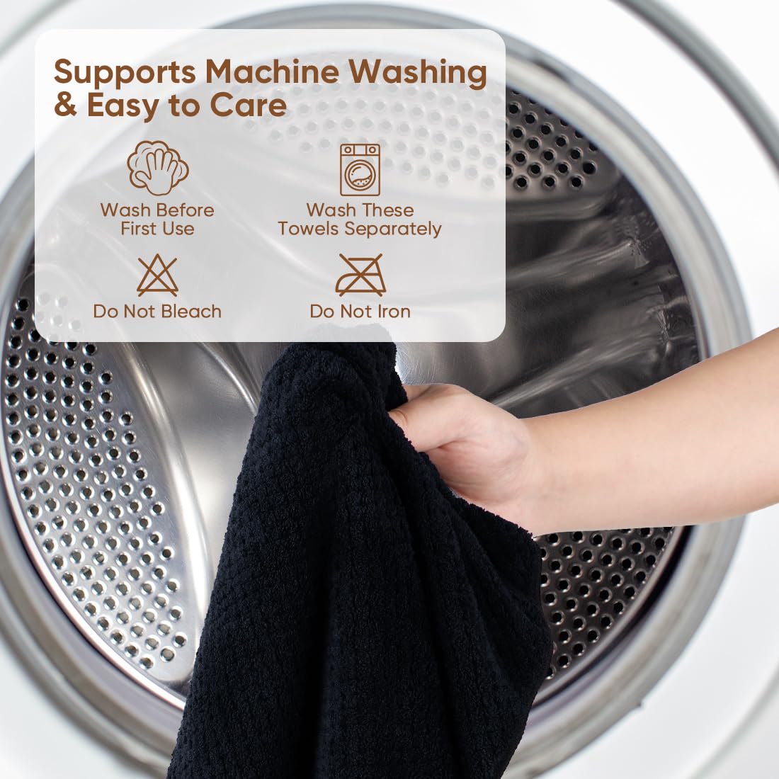 HOMEXCEL durability after multiple washes is shown in product image.