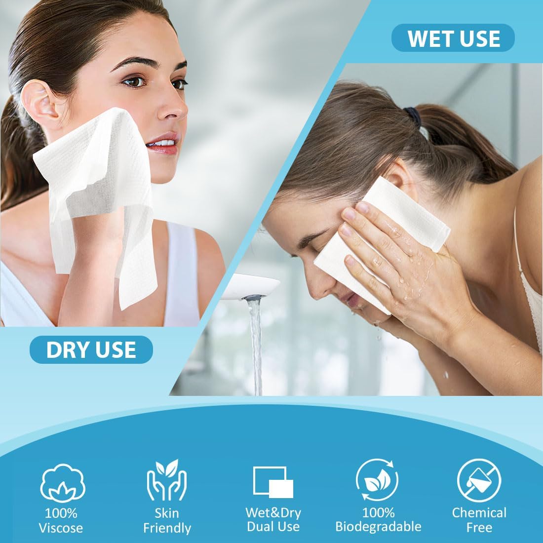 homexcel face towels soft texture close-up shows plush feel for gentle skin wipes