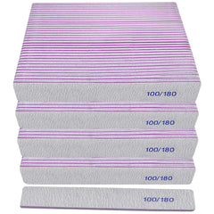 HomeyEra 100/180 grit double-sided nail file profile for quick acrylic shaping