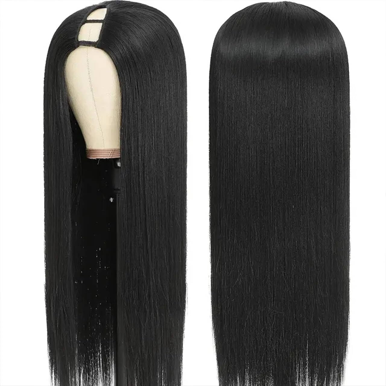 Homgoss U Part Wigs U-part opening demonstrating easy blend with your hair.