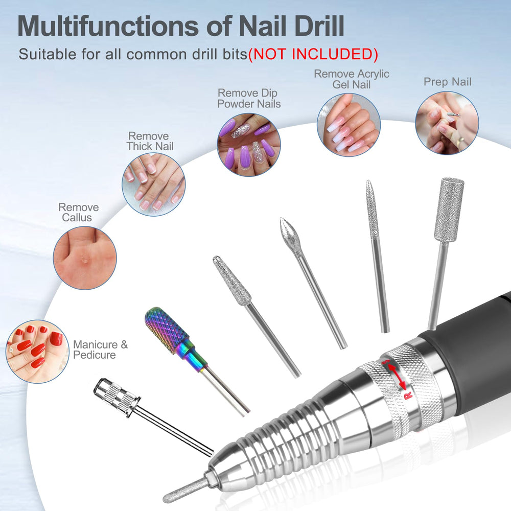 HoMove nail drill handpiece stainless steel durability for long use.