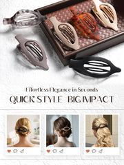 Homsoil neutral-tone clip versatile color blends with any outfit.