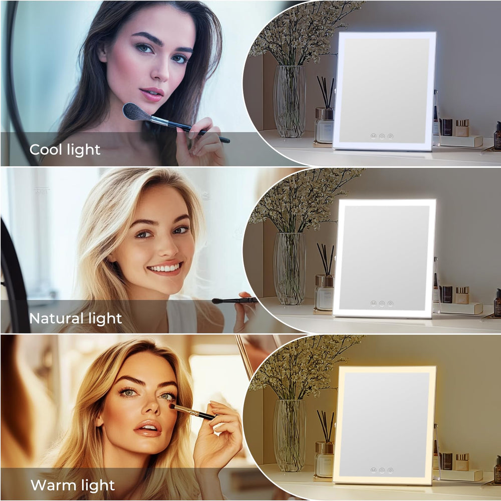 Homtang vanity mirror lights 360-degree rotation for optimal angle and precise application.