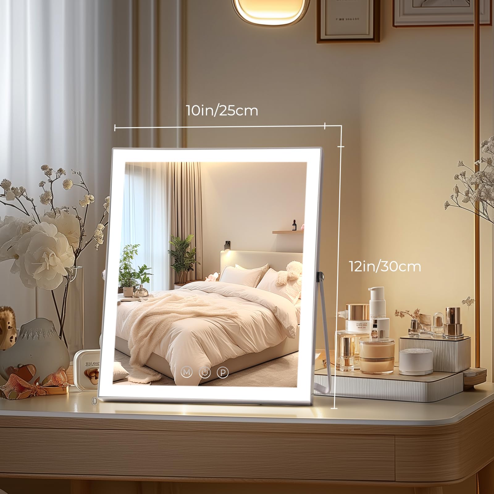 Homtang vanity mirror lights dual power supply offers USB or battery flexibility.