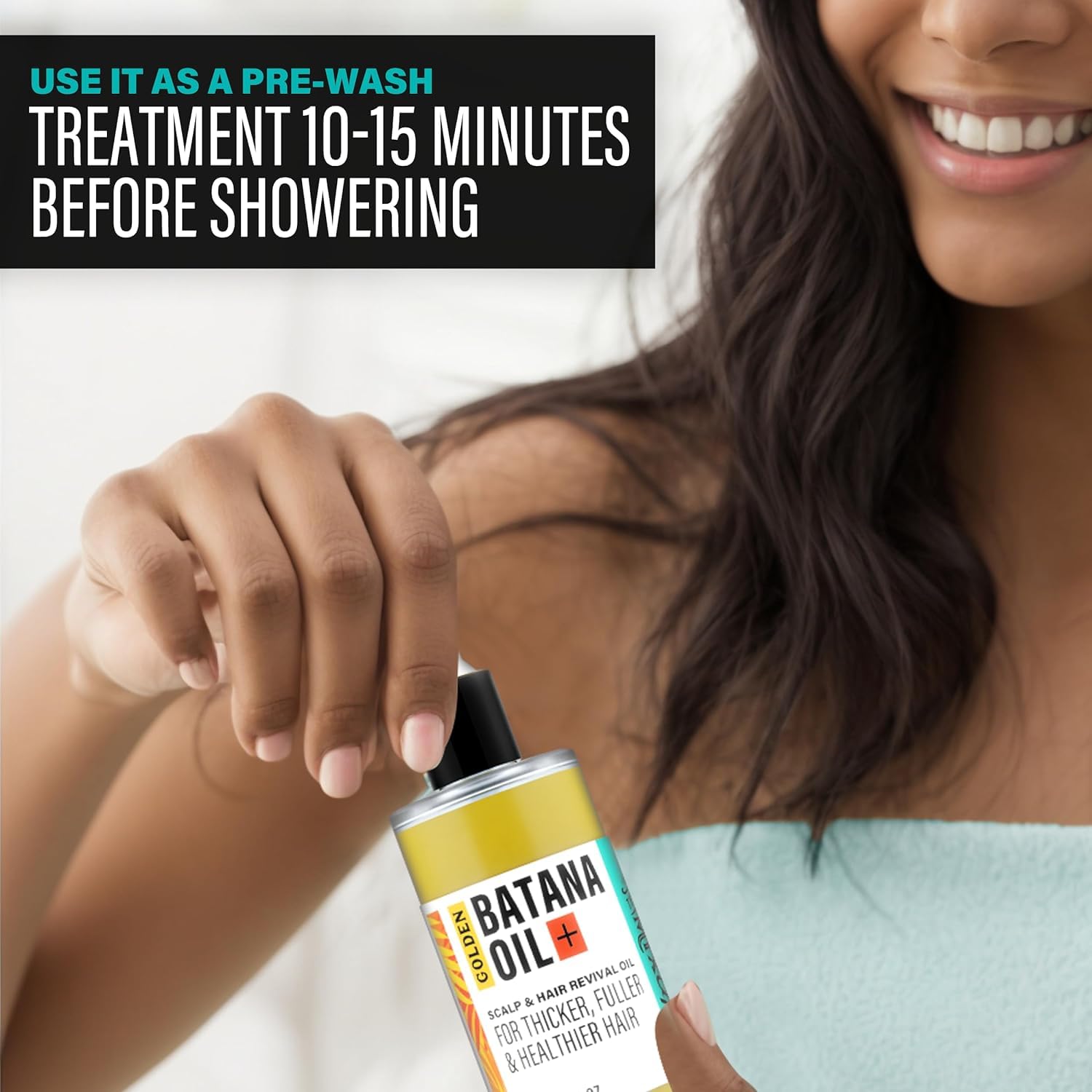 Ethically sourced batana oil from Honduras enhances hair strength and vitality.