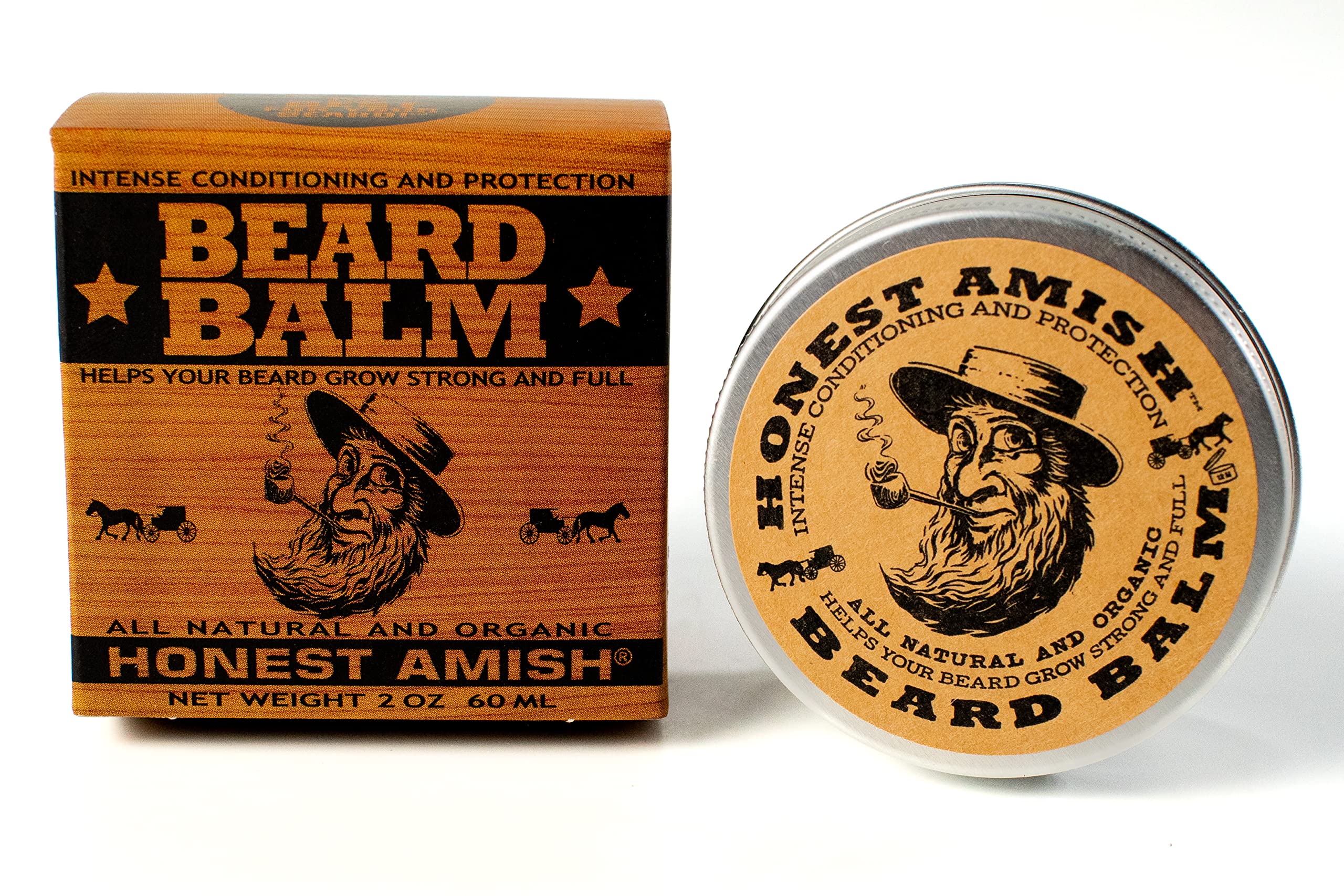 Honest Amish Beard Balm application helps tame and shape beard.