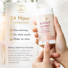 Honestly pHresh barely sweet scent close-up highlights bergamot-passion fruit aroma.