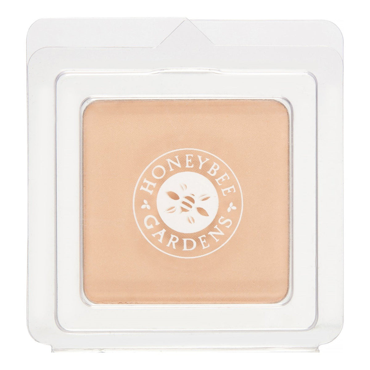 Honeybee Gardens pressed mineral powder refill in luminous shade ready for on-the-go touch-ups