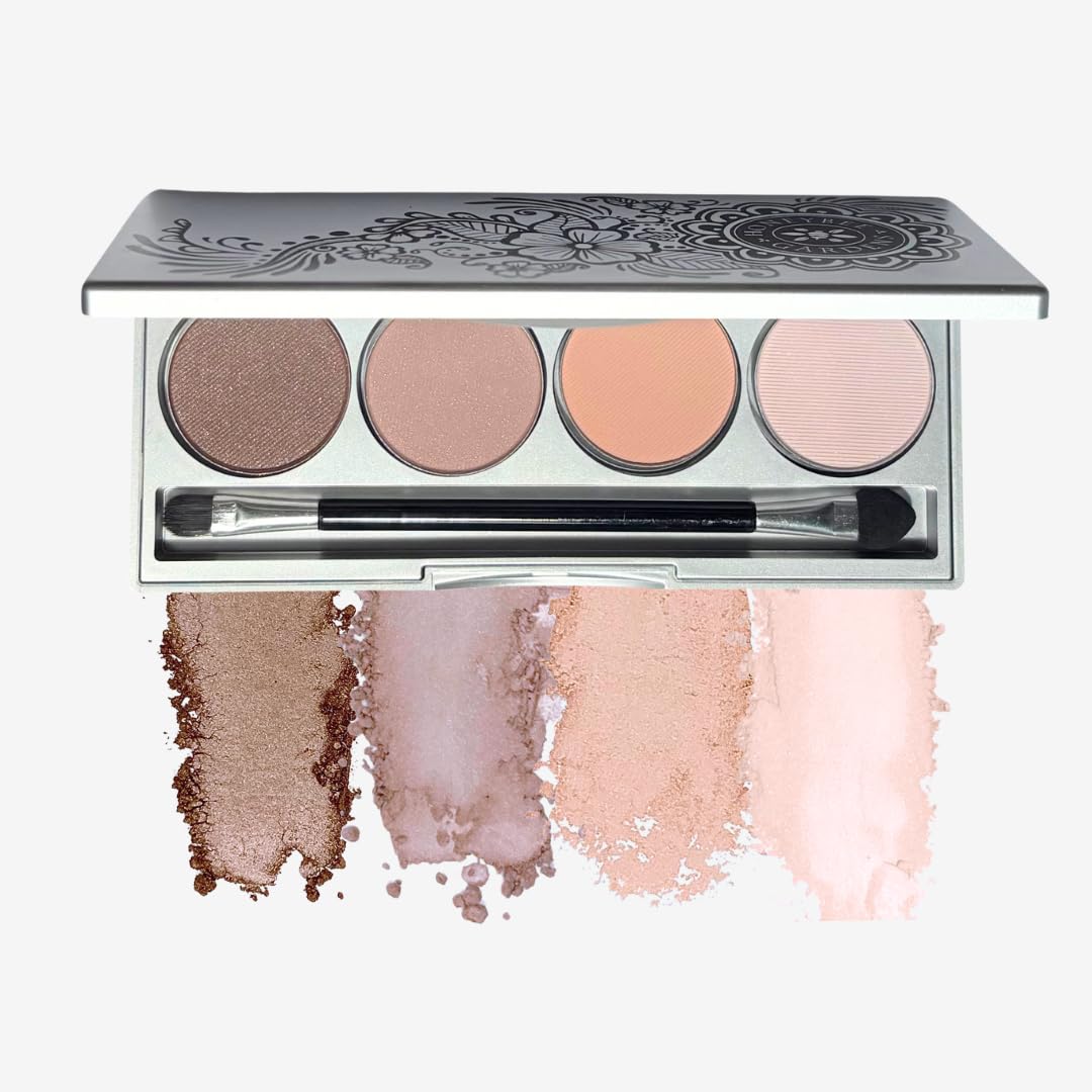 Honeybee Gardens Skinny Dip palette open with four shades for versatile day-to-night looks.