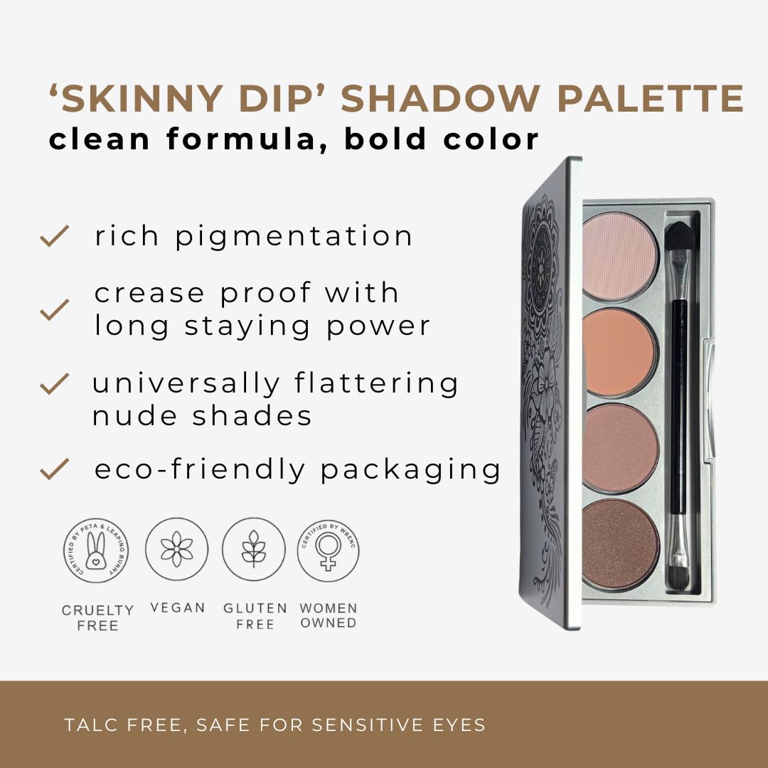 Honeybee Gardens Skinny Dip swatches show rich pigment and easy blending.