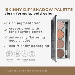 Honeybee Gardens Skinny Dip swatches show rich pigment and easy blending.