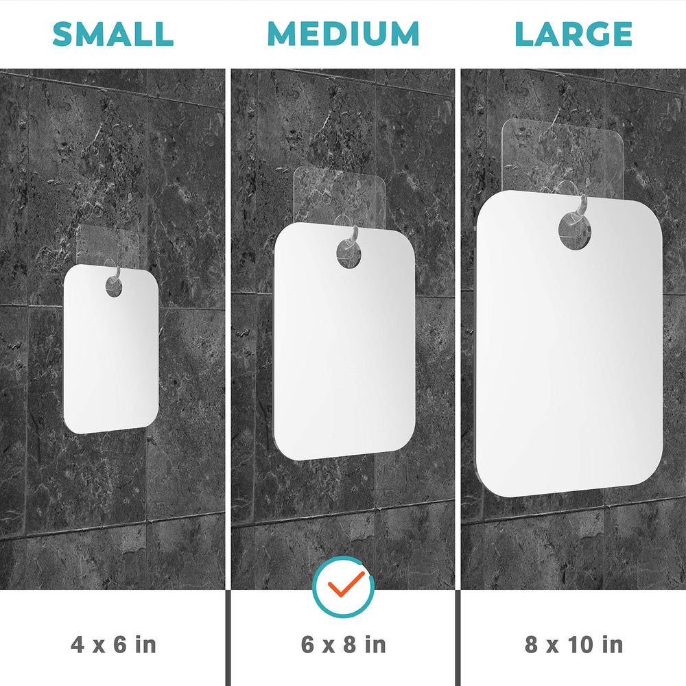 HONEYBULL 6x8in mirror provides medium-size visibility for grooming.