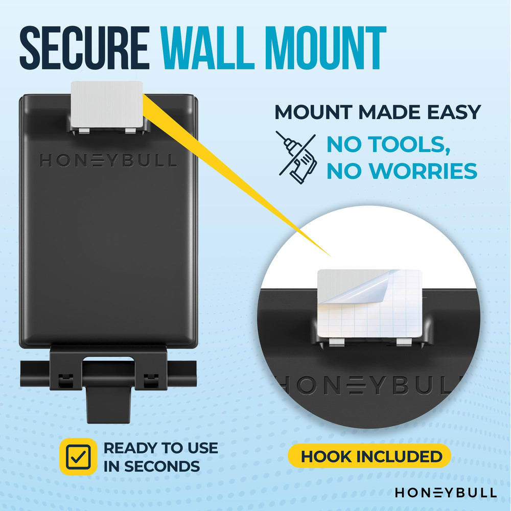 HONEYBULL black-shower-mirror compact design fits small bathrooms stylishly.