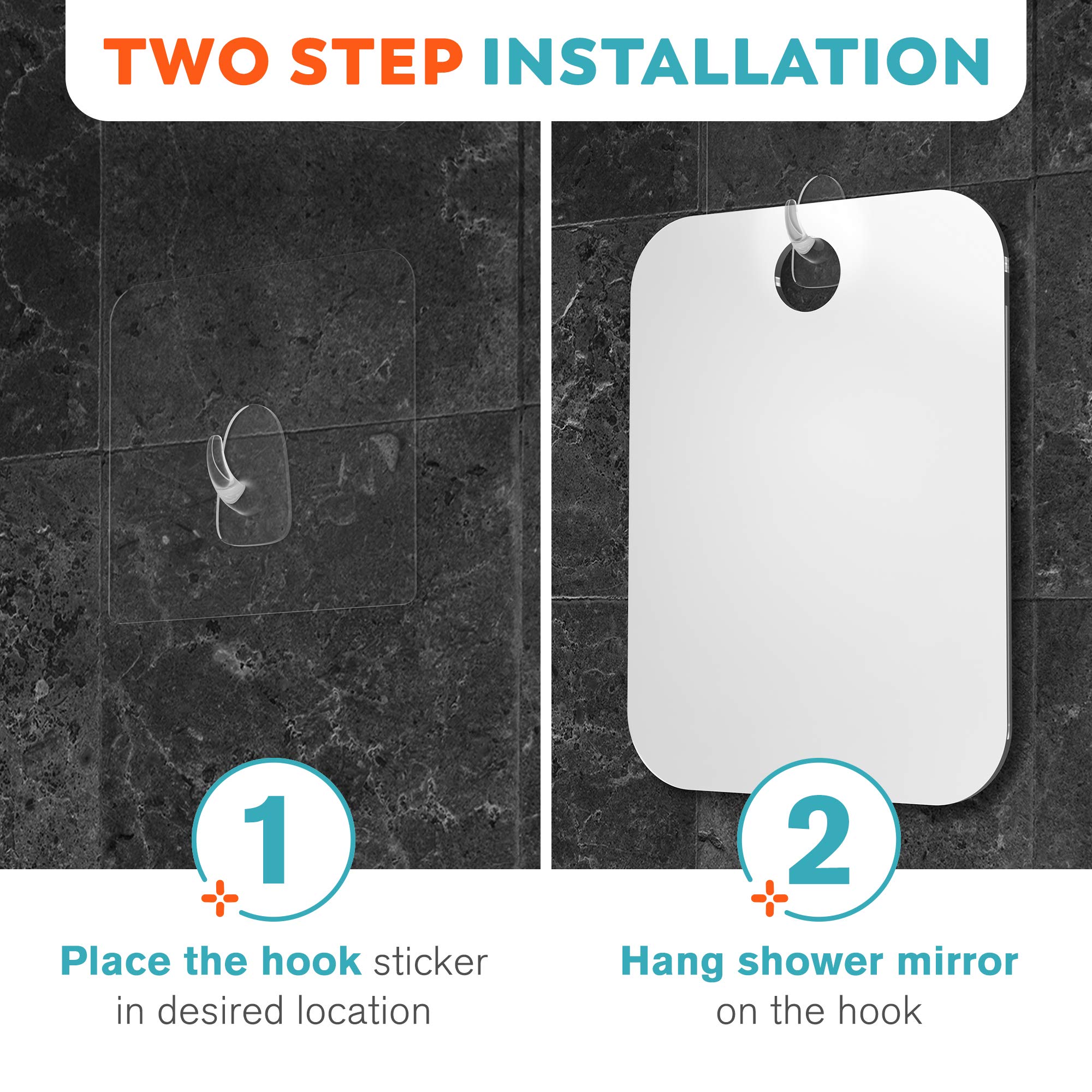 HONEYBULL durable acrylic construction withstands humidity and daily use in bathrooms.