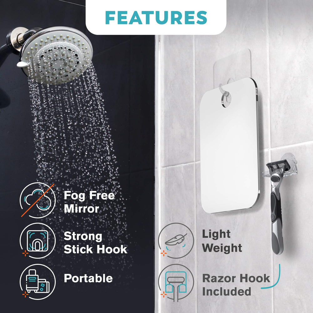HONEYBULL flat-design mirror fits compact spaces and steam showers without bulk.