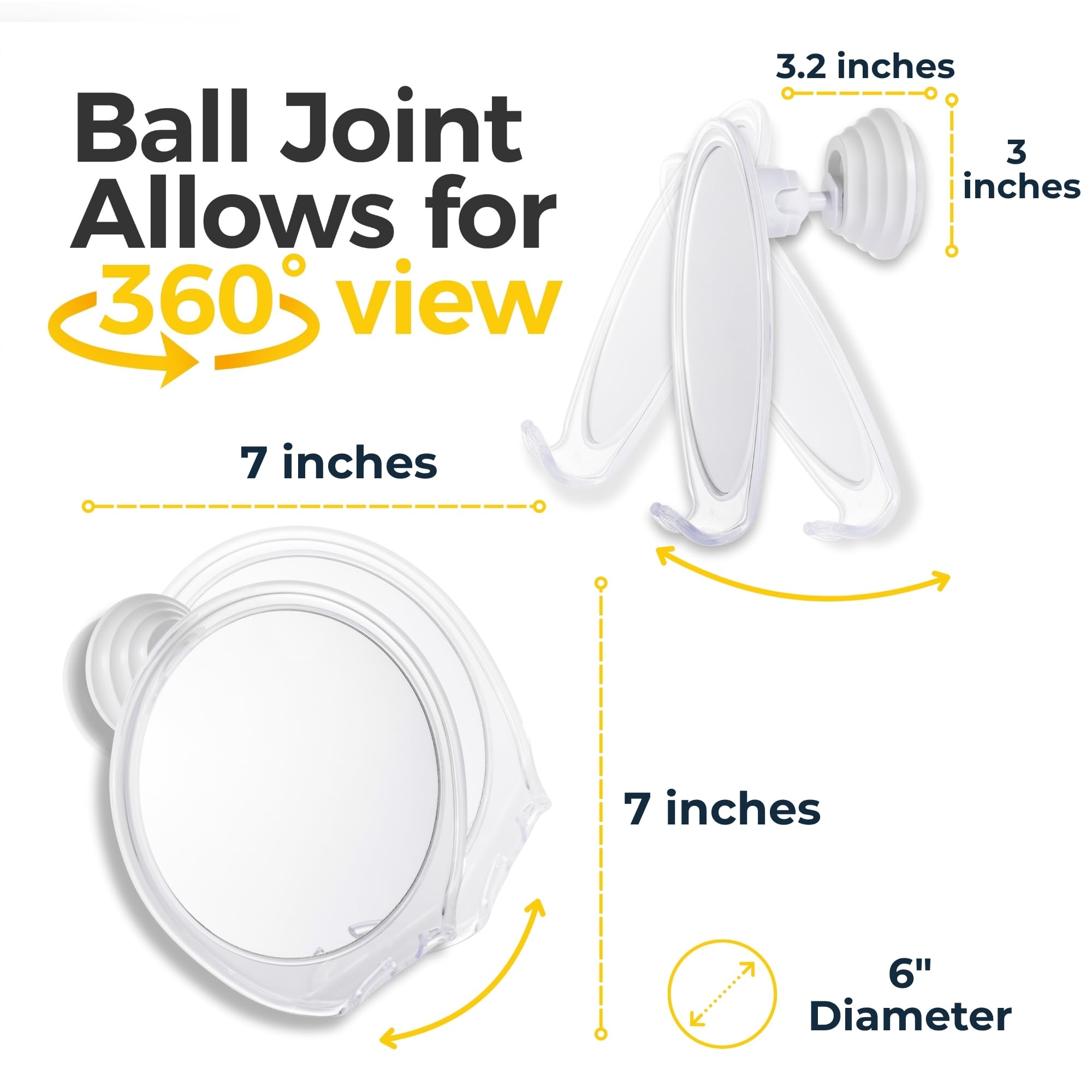 HONEYBULL fogless mirror in shower use capturing clear reflection while steaming