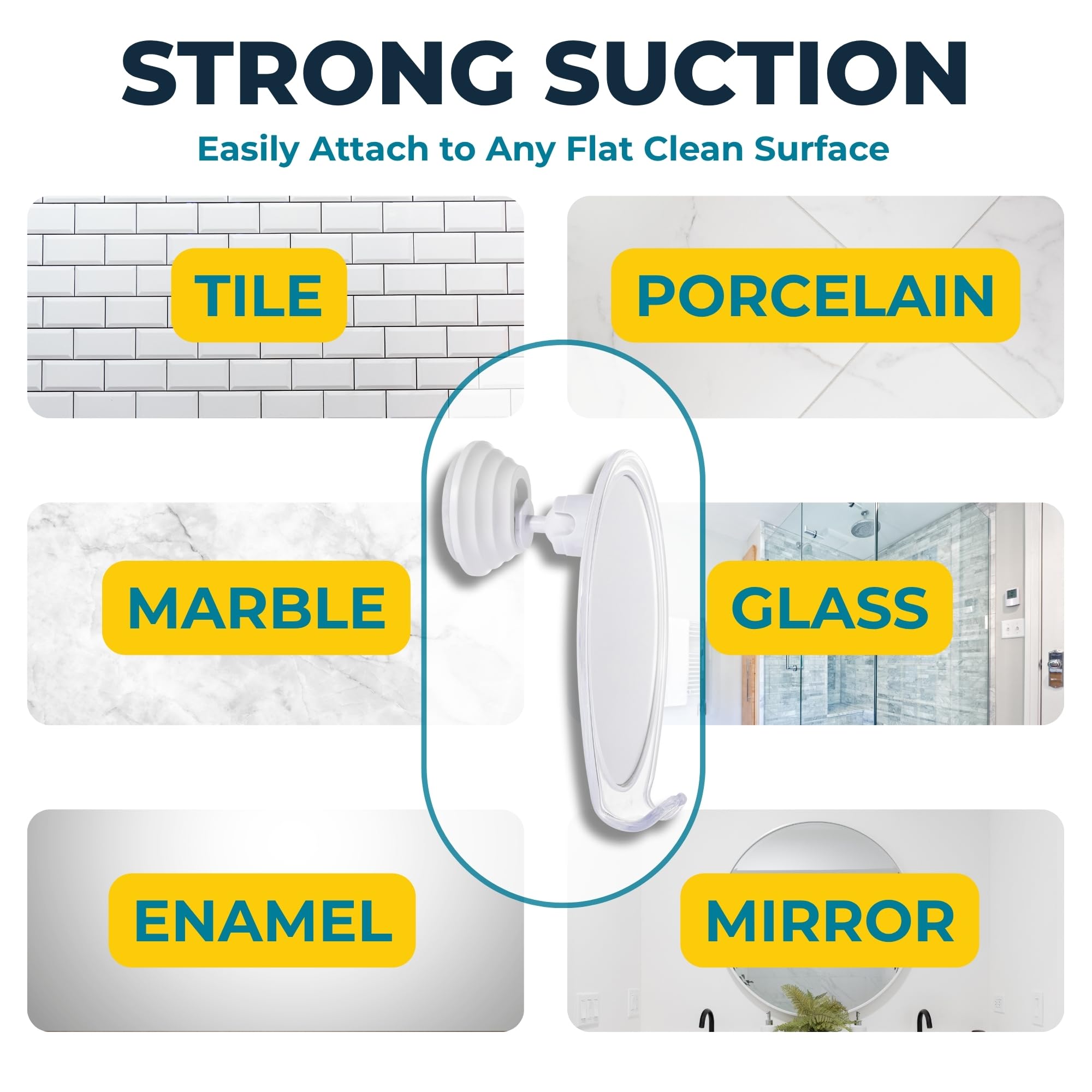HONEYBULL fogless mirror installation step showing tool-free setup