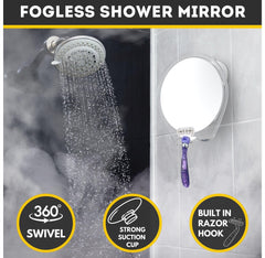 HoneyBULL fogless mirror no-drill install on glass or tile surfaces