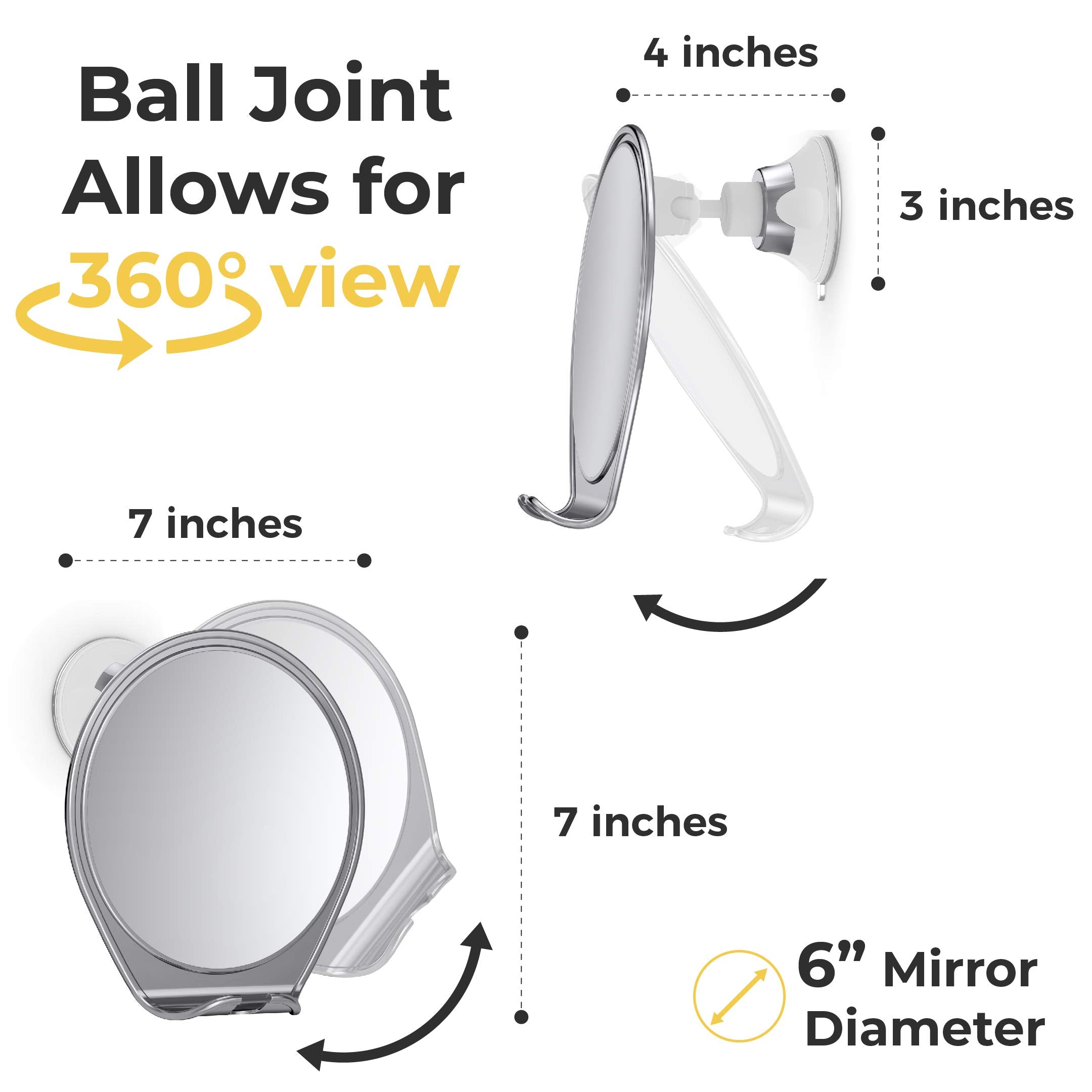 HoneyBULL mirror shows built-in razor holder for organized grooming