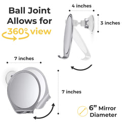HoneyBULL mirror shows built-in razor holder for organized grooming