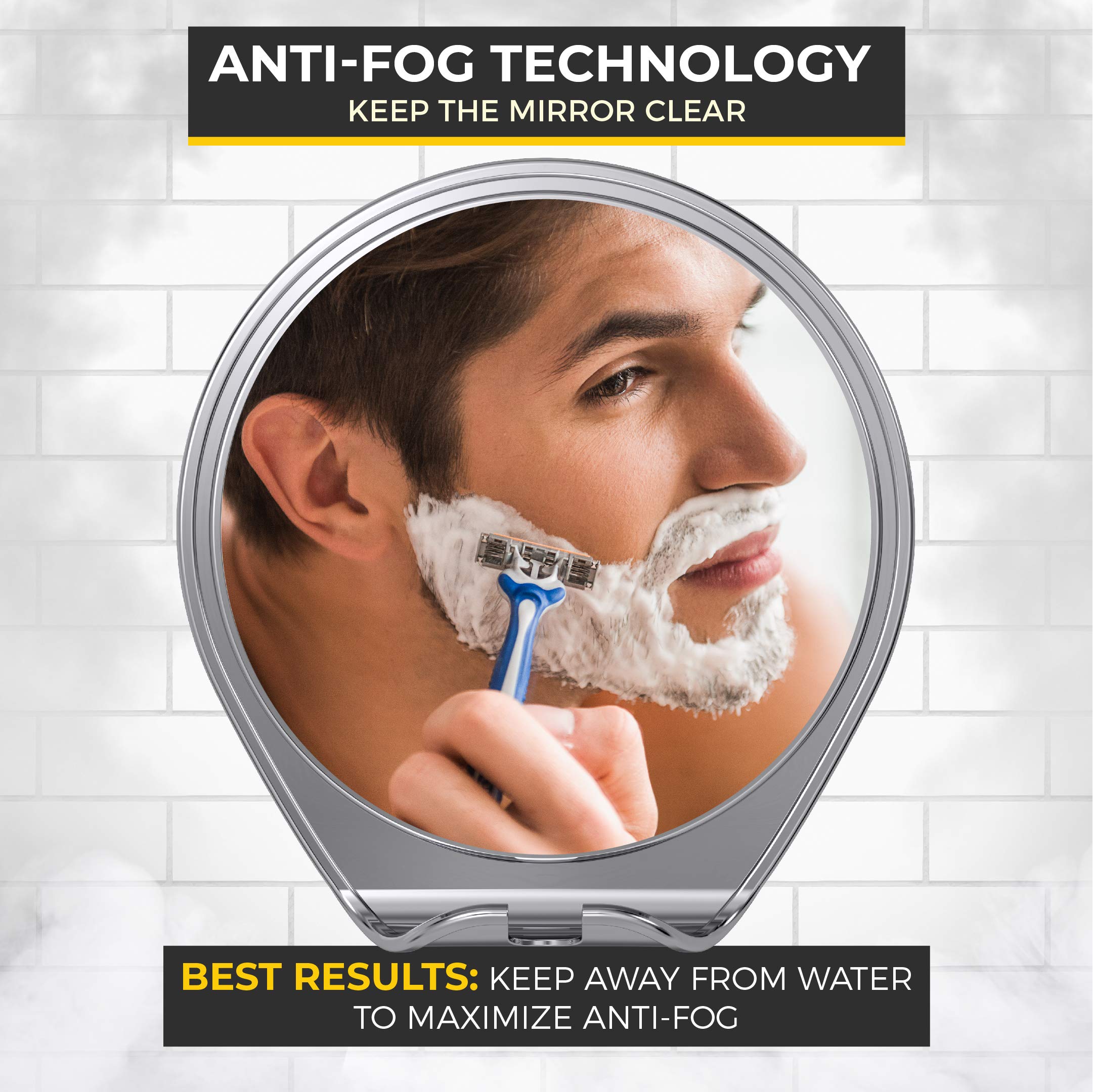 HoneyBULL chrome swivel mirror adjustable angle for precise viewing