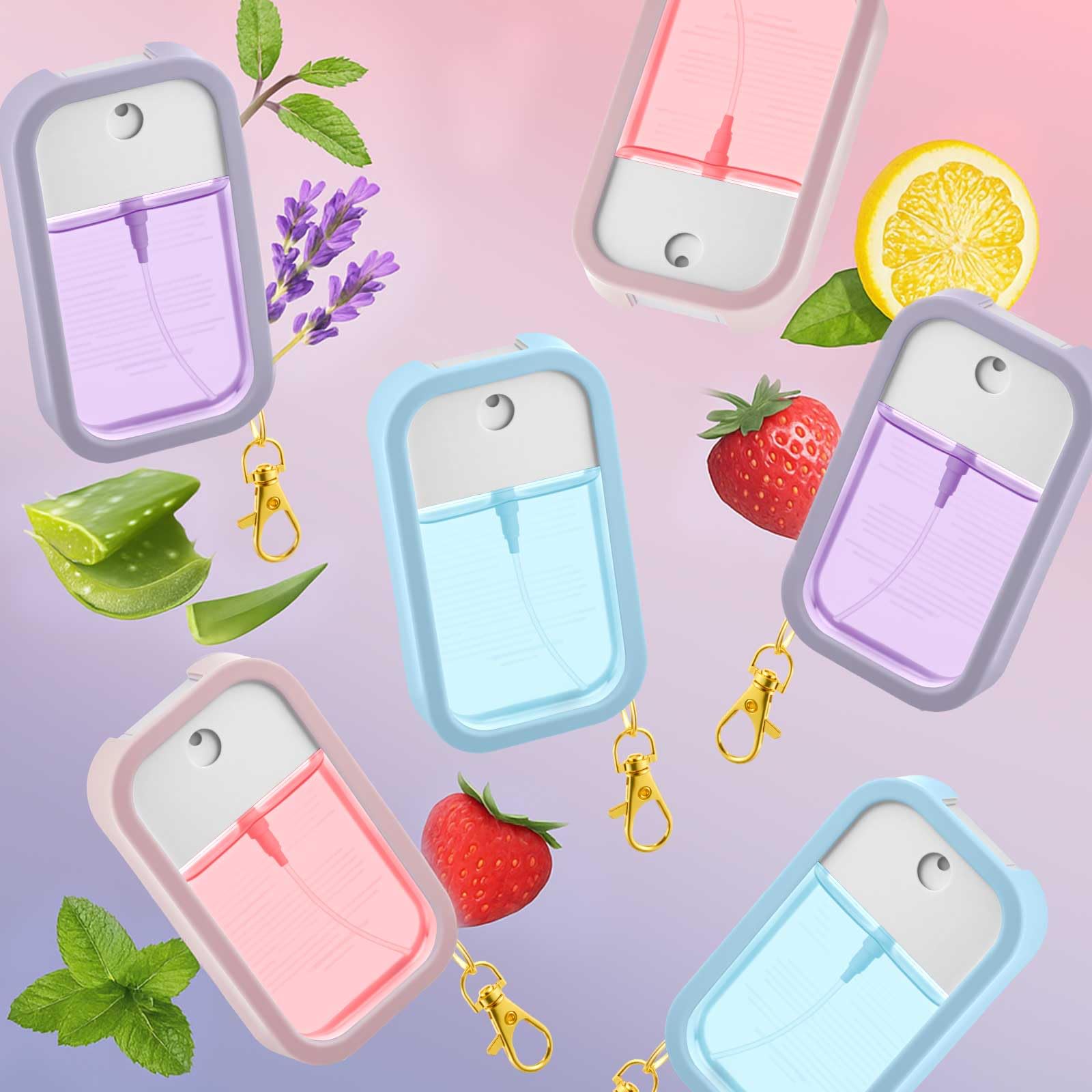 Honeydak silicone case purple keeps sanitizer secure during travel.