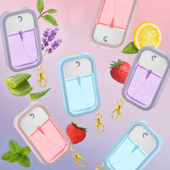 Honeydak silicone case purple keeps sanitizer secure during travel.