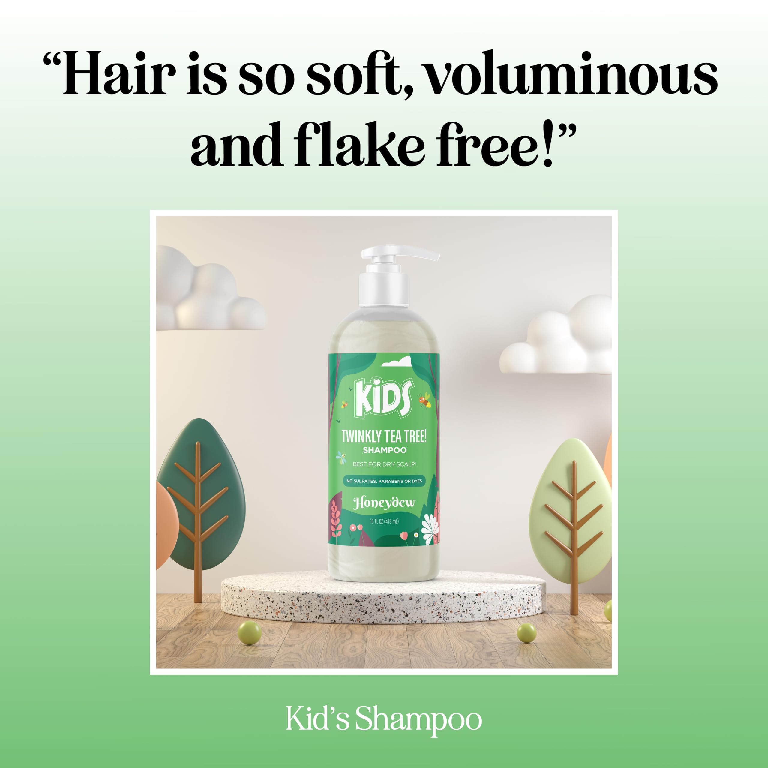 HONEYDEW Kids Shampoo rosemary oil drops evoke refreshing scalp care and hydration