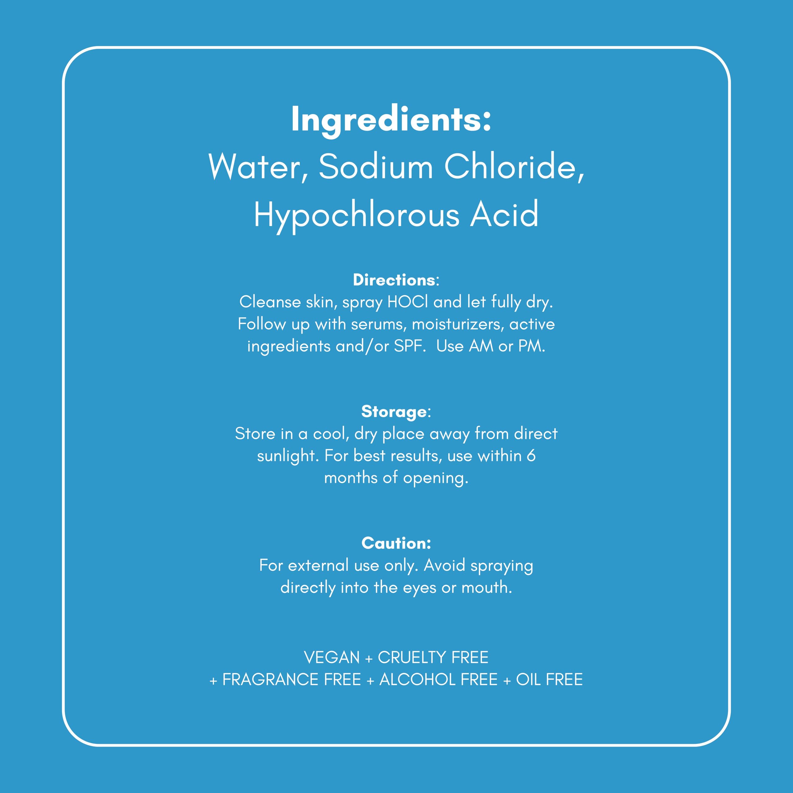 Honeydew Labs HOCl solution label close-up highlights science-backed formula.