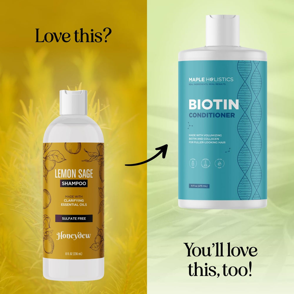 Honeydew Lemon Sage Shampoo scalp-refreshing rinse shot.