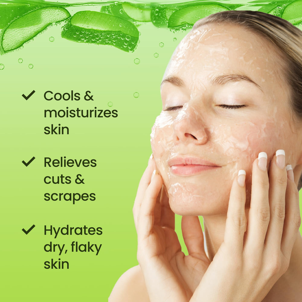 Honeyskin aloe vera gel USA-made label on packaging