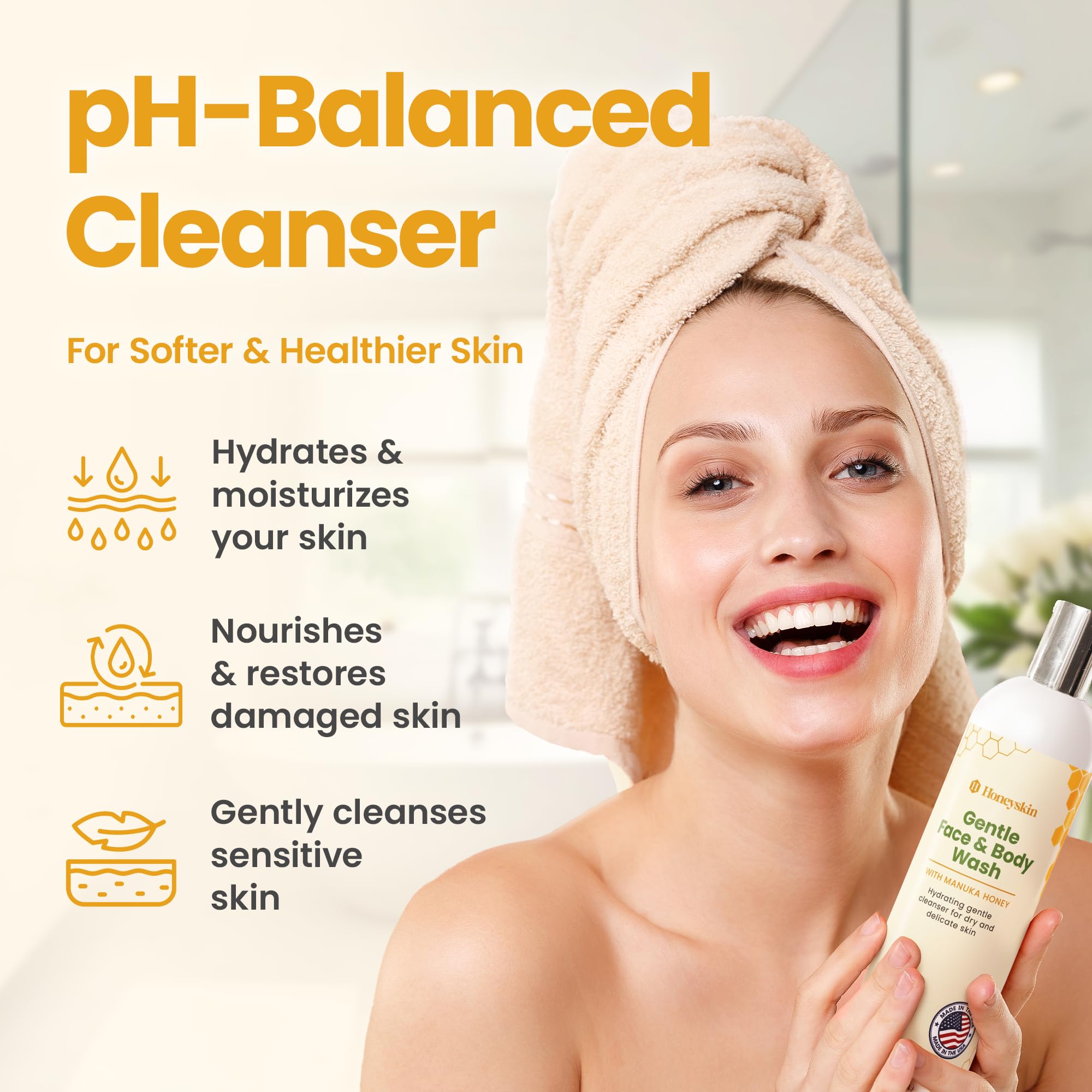 Honeyskin fragrance-free option suitable for sensitive skin types.