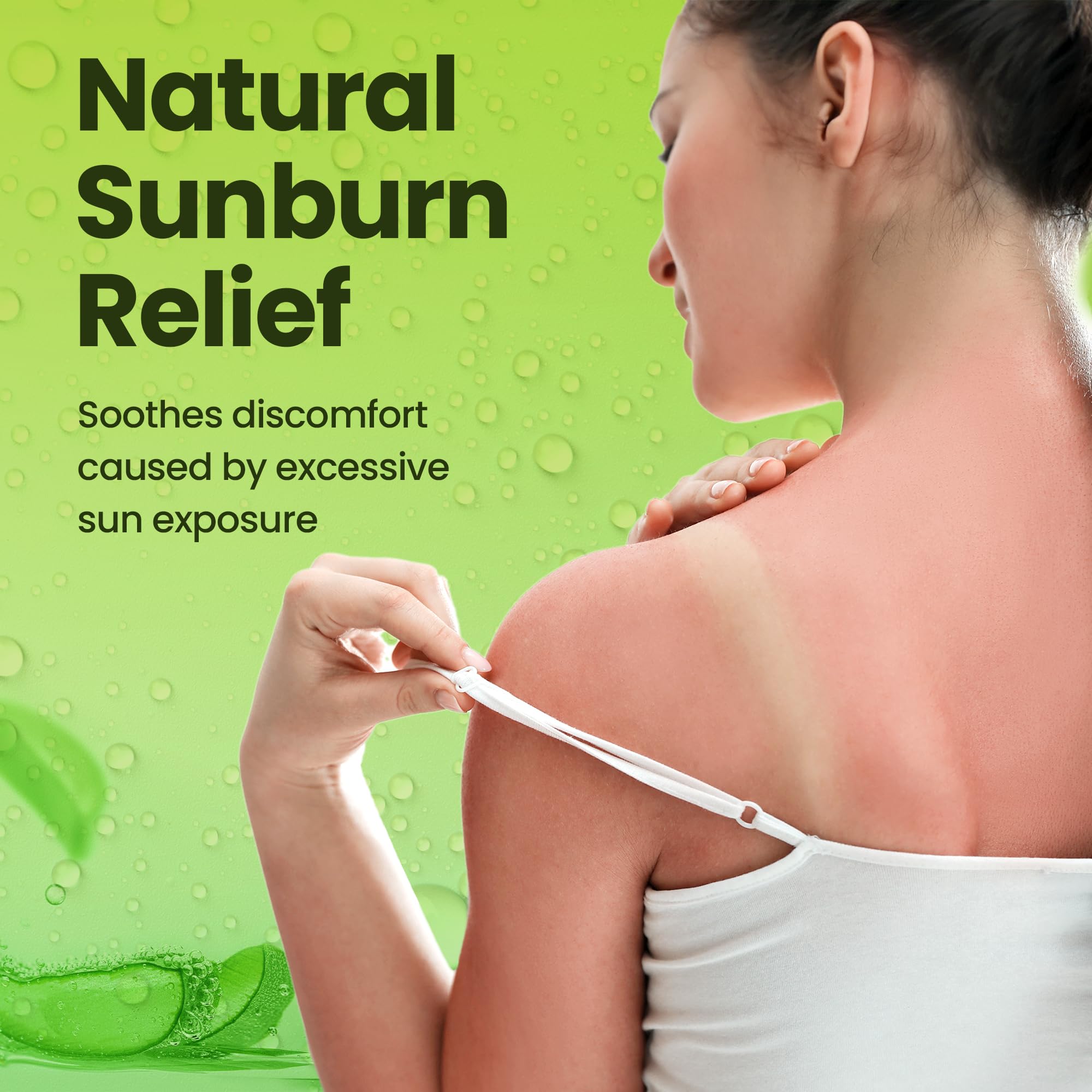 Honeyskin soothing aloe vera gel being applied to skin for relief