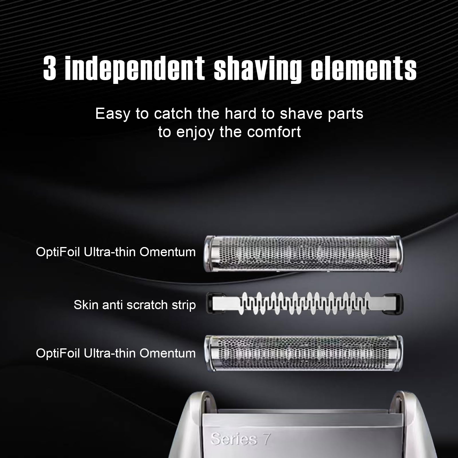 HONGNAL 2-pack replacement head installation view for quick, tool-free fitting.
