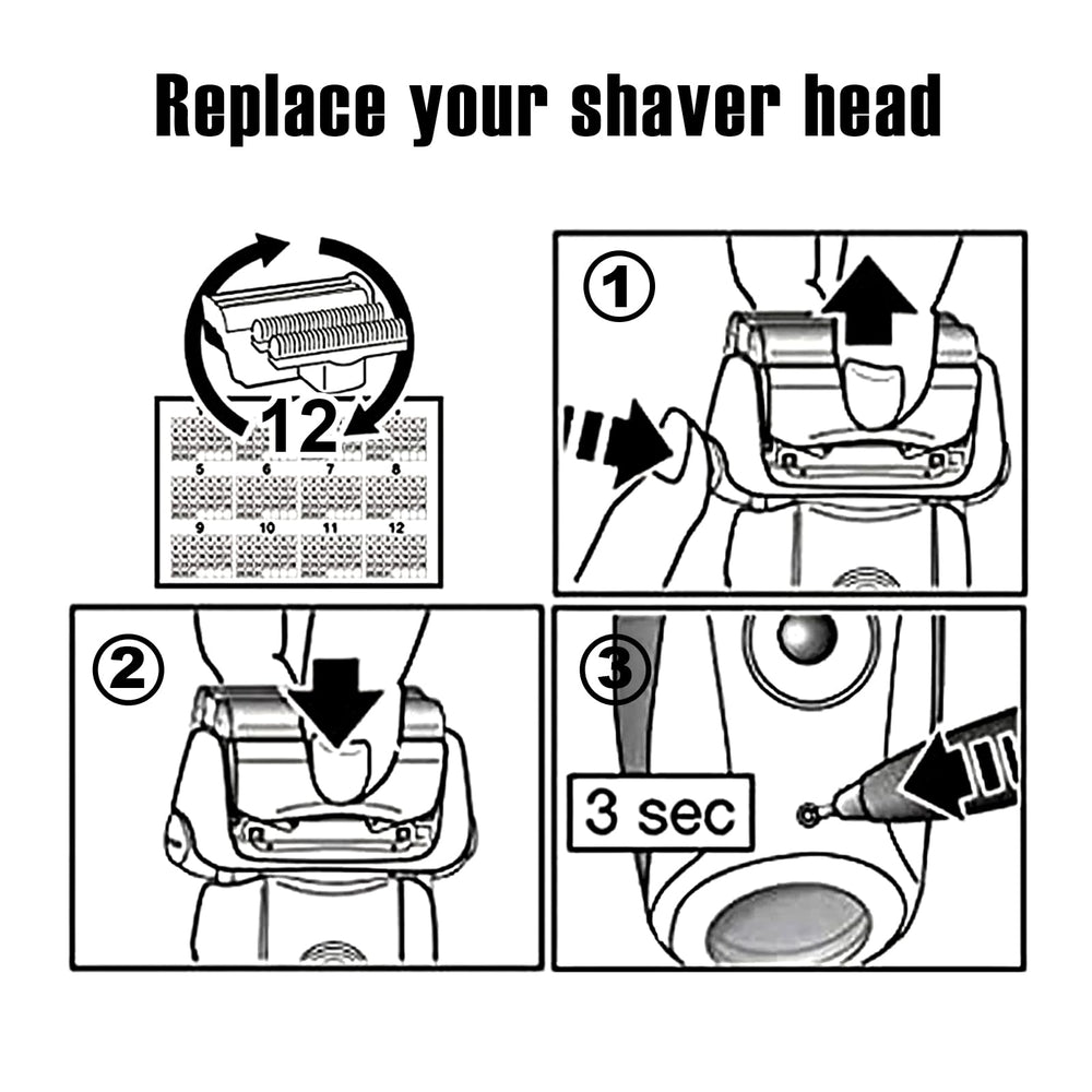 HONGNAL Series 7 compatibility view showing fit with Braun 70s shavers.