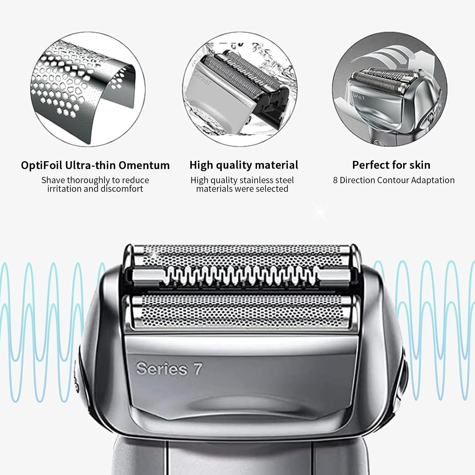 HONGNAL Series 7 tooth-comb design close-up guiding whiskers efficiently.